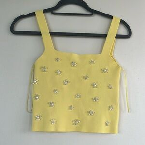 Zara Beaded Crop Tank
